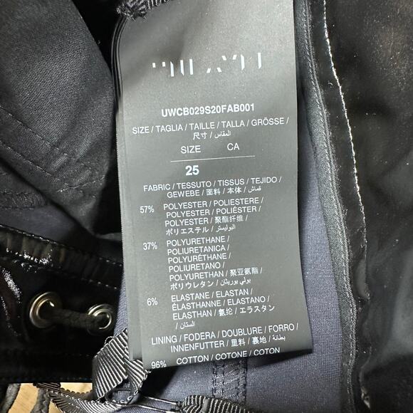 Ben Taverniti Unravel Project Multi Pocket Lace Up Shorts Latex Black Sz 25 NWT - Picture 7 of 11